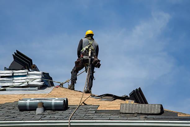 Professional Gutter Installation technician working in Phoenix, MD